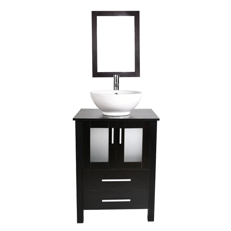 Orren Ellis Dezra 24" Single Bathroom Vanity Set with Mirror Wayfair.ca